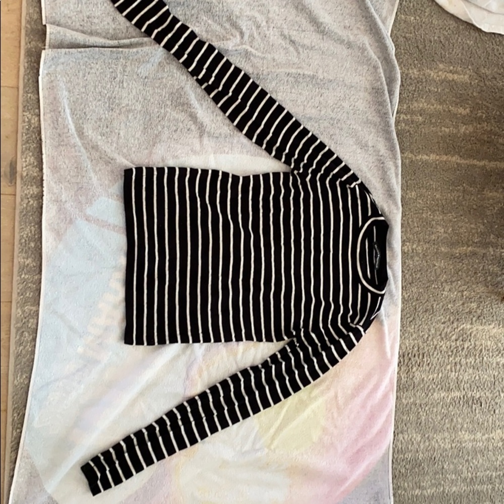Black and white striped long sleeve